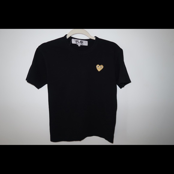 Black/gold PLAY shirt ( comme des size small - Picture 2 of 2